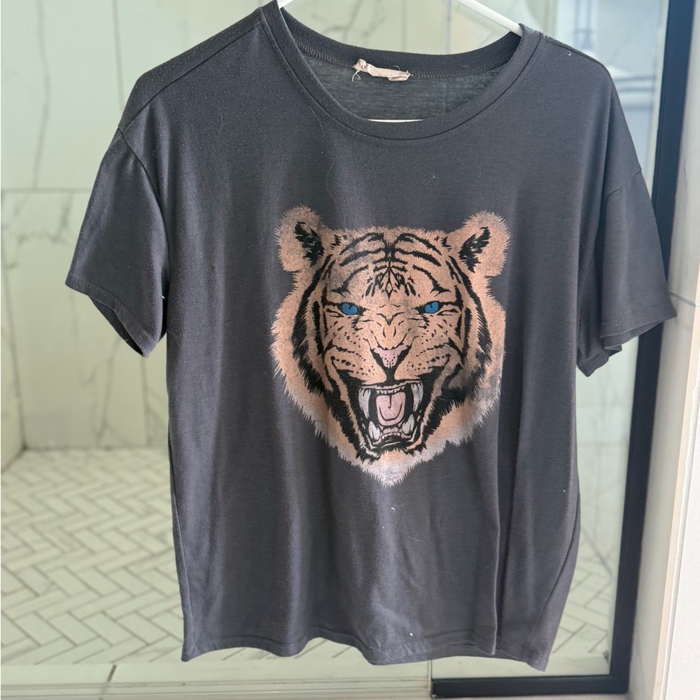 Altar'd State Black Tiger Graphic Tee